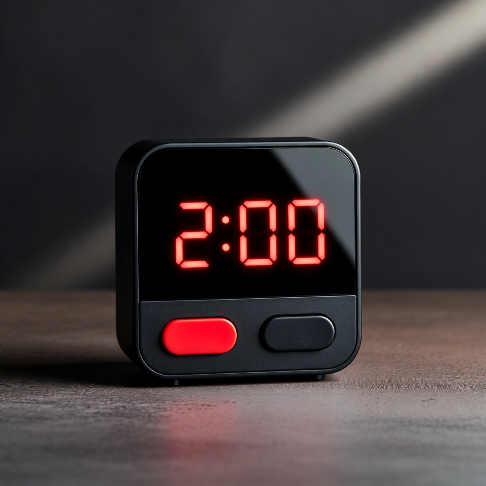 Kitchen timer set to two minutes